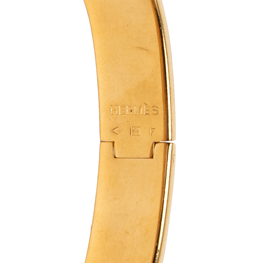 Pre-Loved Hermes Narrow Enamel Clic H Bracelet PM - Picture 4 of 6